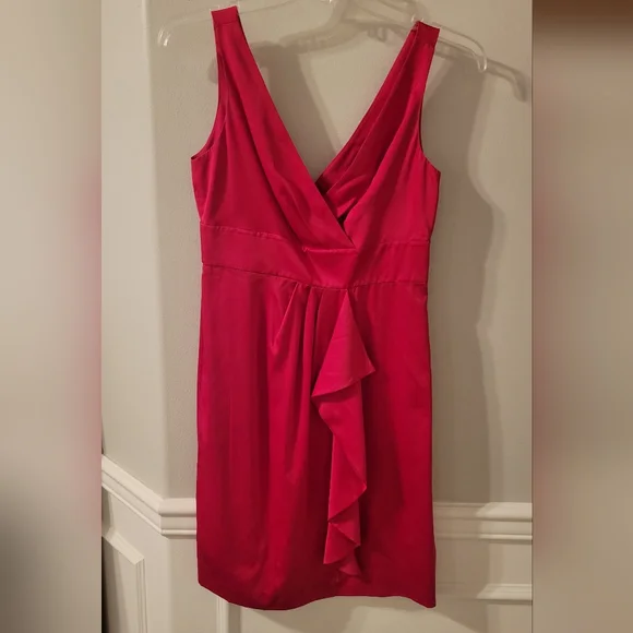 banana republic pink ruffle dress Banana Republic Pink Swing Dress